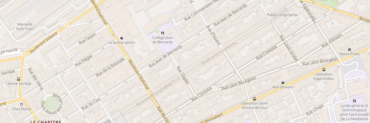 Plan du 55 Bd Longchamp à Marseille 1er Arrondissement