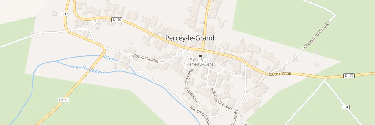 Plan du 5 Pl de l’Eglise à Percey-le-Grand