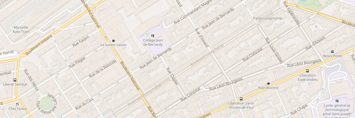 Plan du 59 Bd Longchamp à Marseille 1er Arrondissement