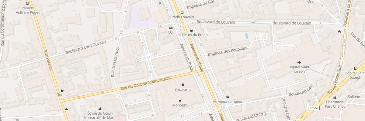 Plan du 242 Av du Prado à Marseille 8e Arrondissement