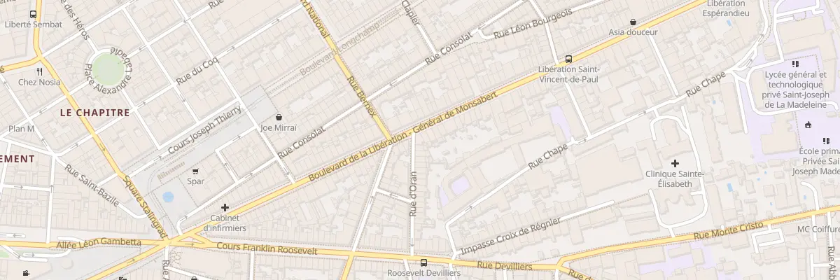 Plan du 60 Bd de la Liberation à Marseille 4e Arrondissement