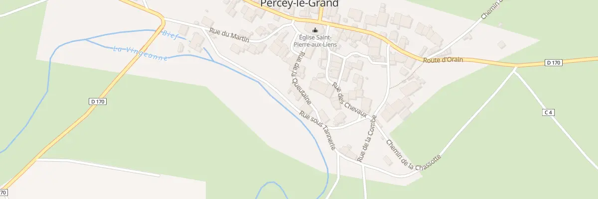 Plan du 6 Rue sous Tannerie à Percey-le-Grand