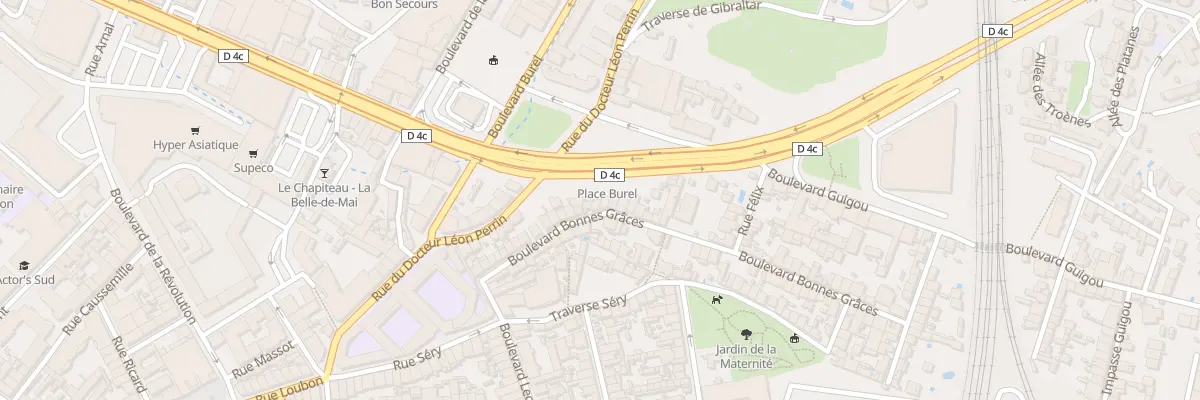Plan du 35 Bd Bonnes Graces à Marseille 3e Arrondissement