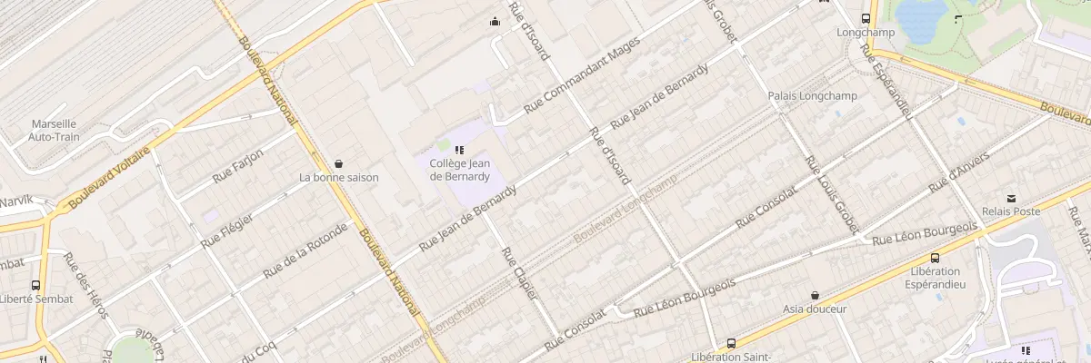 Plan du 38 Rue jean de bernardy à Marseille 1er Arrondissement