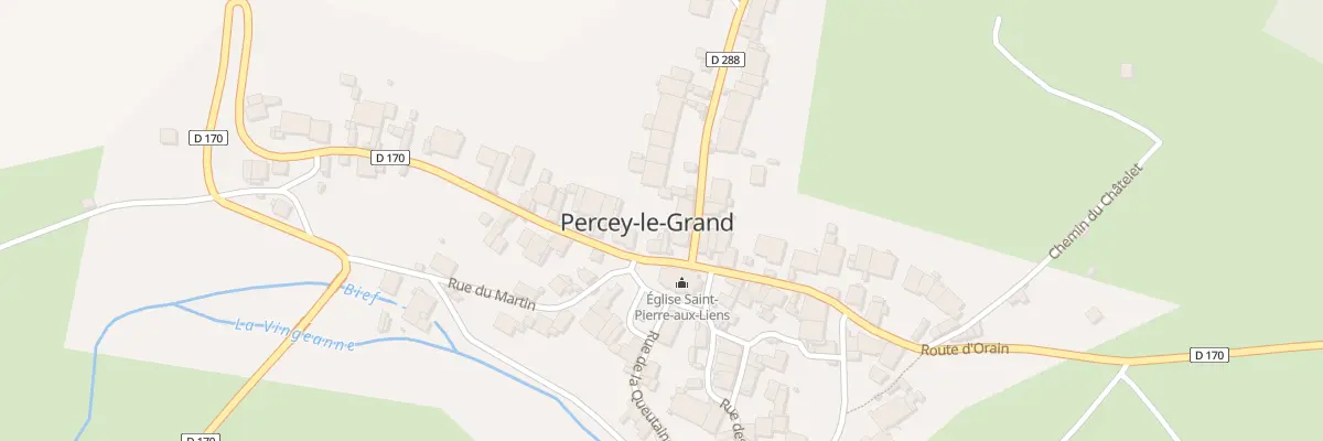 Plan du 2 Pl de l’Eglise à Percey-le-Grand