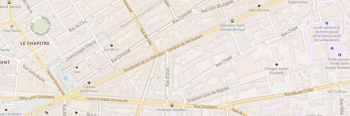 Plan du 62 Bd de la Liberation à Marseille 4e Arrondissement