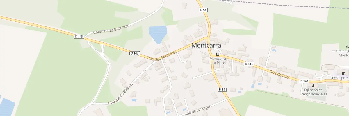 Plan du 103 Rue des Fontaines à Montcarra