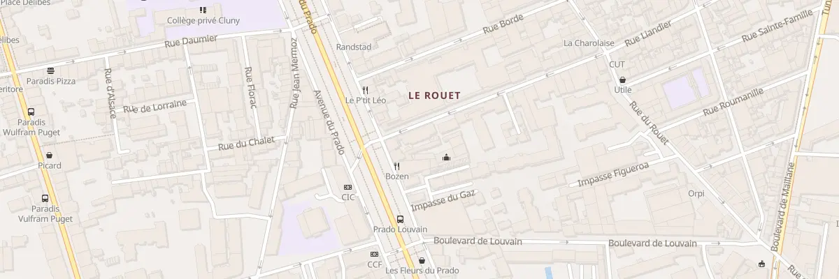 Plan du 12 Rue liandier à Marseille 8e Arrondissement