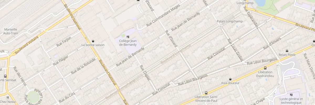 Plan du 67 Bd Longchamp à Marseille 1er Arrondissement