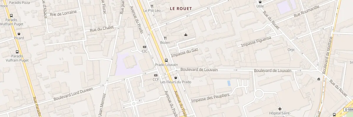 Plan du 205 Av du Prado à Marseille 8e Arrondissement