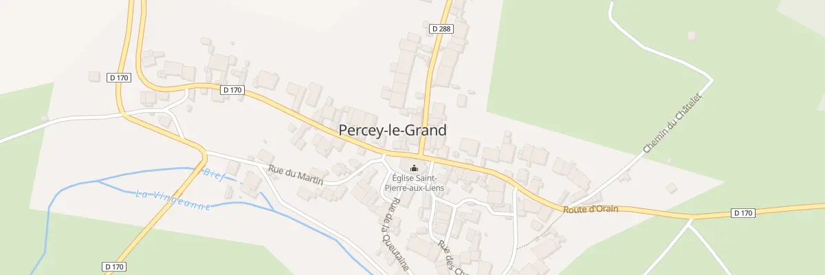 Plan du 1 Pl de l’Eglise à Percey-le-Grand