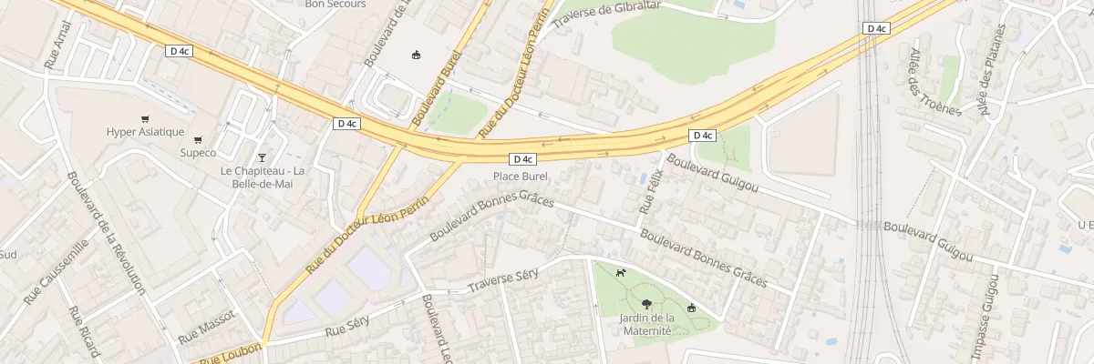 Plan du 39 Bd Bonnes Graces à Marseille 3e Arrondissement