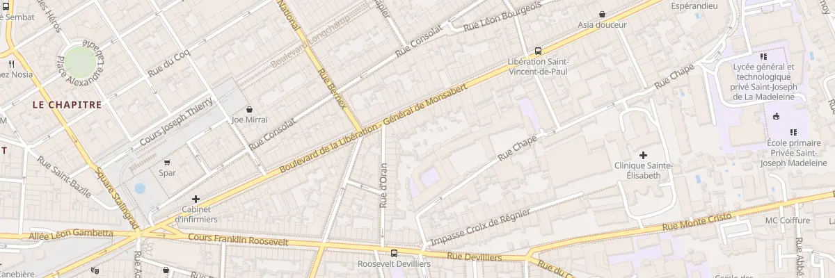 Plan du 68 Bd de la Liberation à Marseille 4e Arrondissement