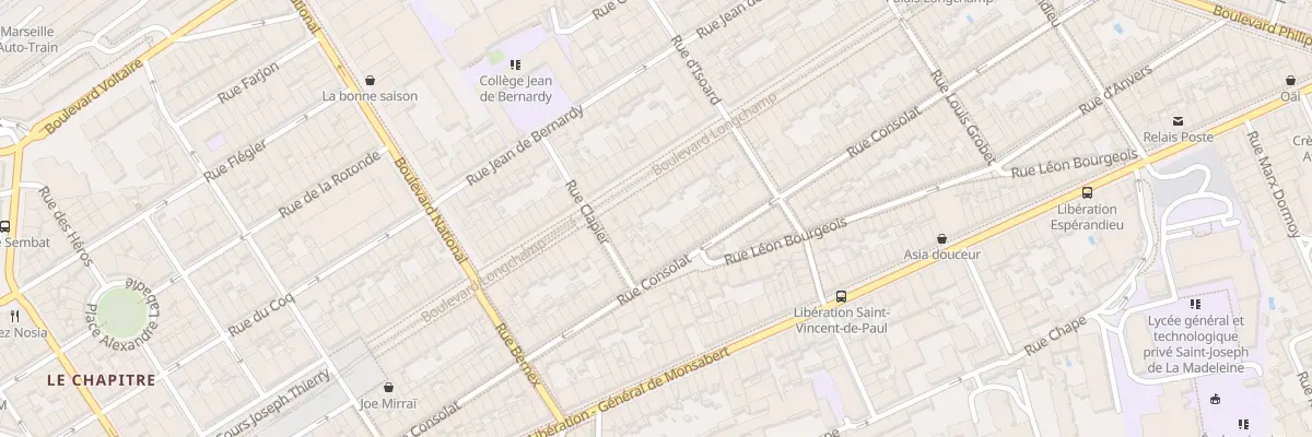 Plan du 60 Bd Longchamp à Marseille 1er Arrondissement