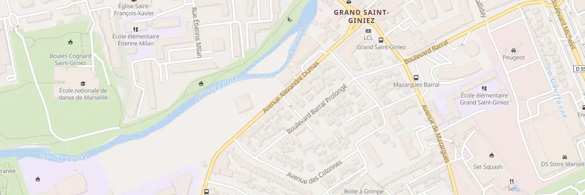 Plan du 1B Av Nicolas à Marseille 8e Arrondissement