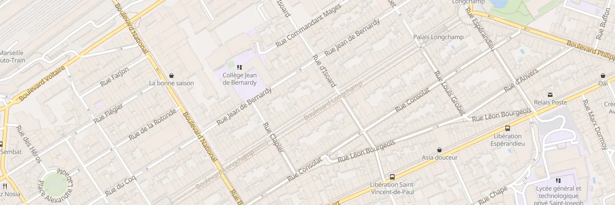 Plan du 69 Bd Longchamp à Marseille 1er Arrondissement