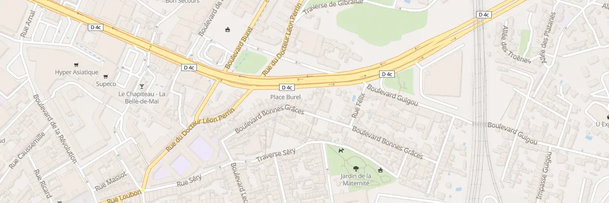 Plan du 41 Bd Bonnes Graces à Marseille 3e Arrondissement