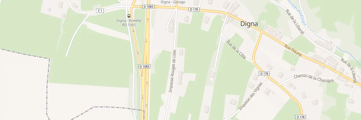 Plan du 3 Imp Rouget de Lisle à Digna