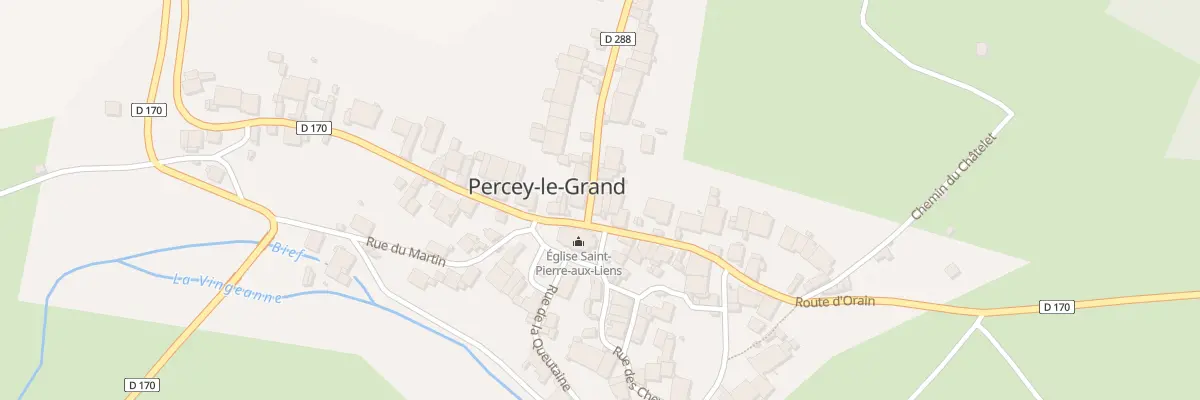 Plan du 2 Rte d’Orain à Percey-le-Grand
