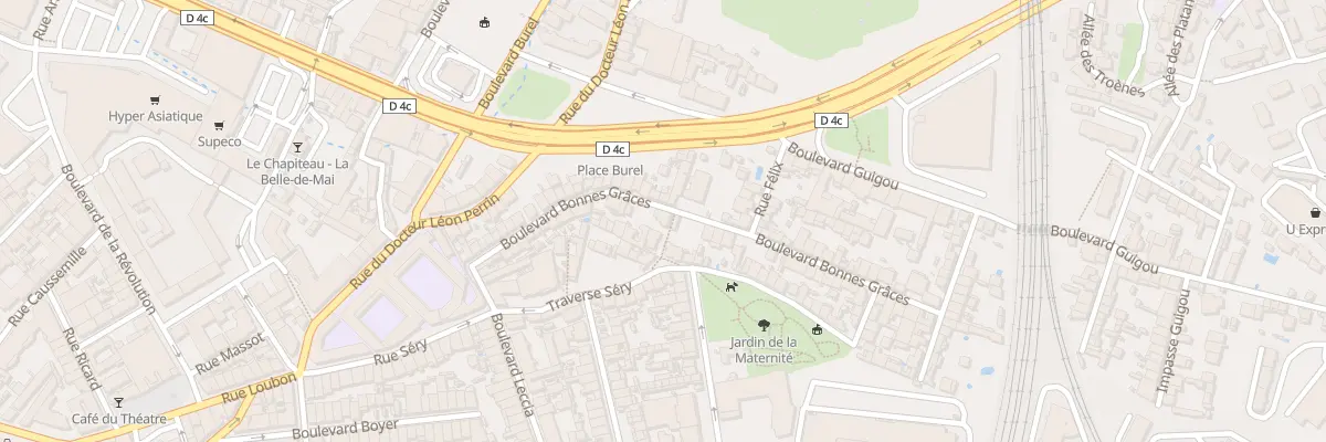 Plan du 42 Bd Bonnes Graces à Marseille 3e Arrondissement