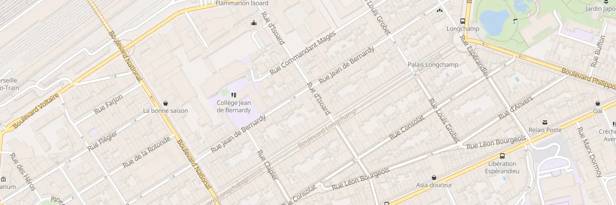 Plan du 50 Rue jean de bernardy à Marseille 1er Arrondissement
