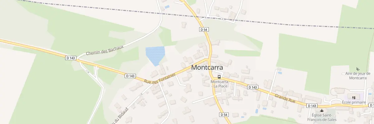 Plan du 62 Rue des Fontaines à Montcarra
