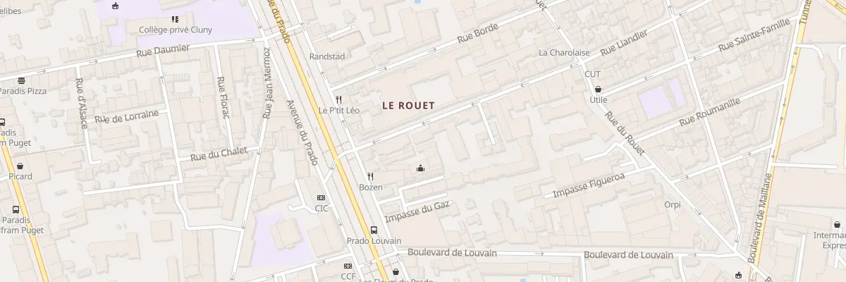Plan du 22 Rue liandier à Marseille 8e Arrondissement