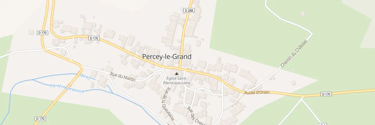 Plan du 4 Rte d’Orain à Percey-le-Grand