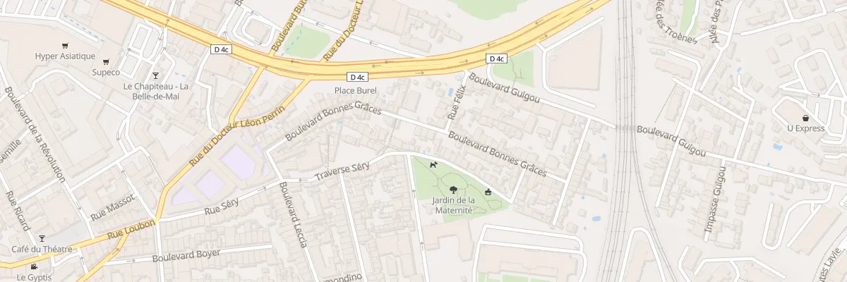 Plan du 50 Bd Bonnes Graces à Marseille 3e Arrondissement