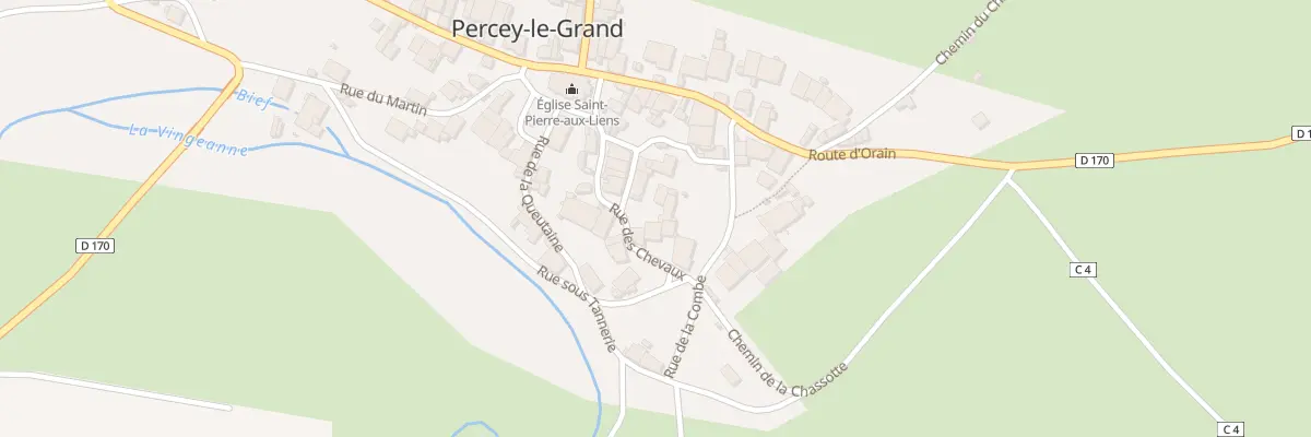 Plan du 10 Rue des Chevaux à Percey-le-Grand