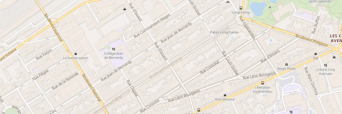 Plan du 85 Bd Longchamp à Marseille 1er Arrondissement