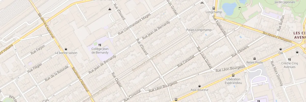 Plan du 87 Bd Longchamp à Marseille 1er Arrondissement