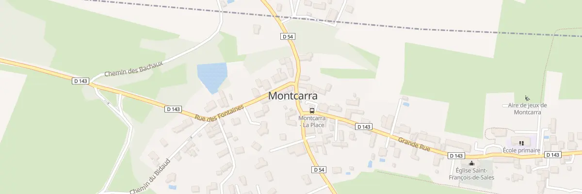 Plan du 10 Rue du Stade à Montcarra