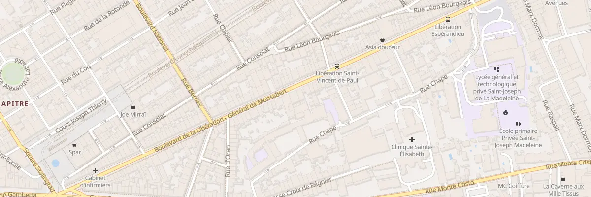 Plan du 86 Bd de la Liberation à Marseille 4e Arrondissement