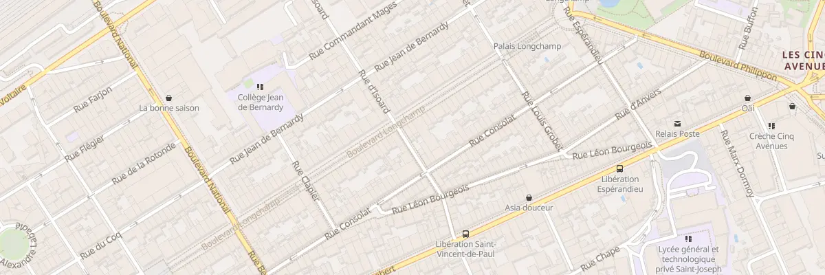 Plan du 86 Bd Longchamp à Marseille 1er Arrondissement