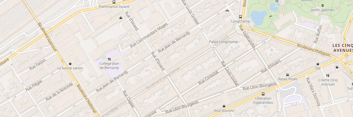 Plan du 93 Bd Longchamp à Marseille 1er Arrondissement
