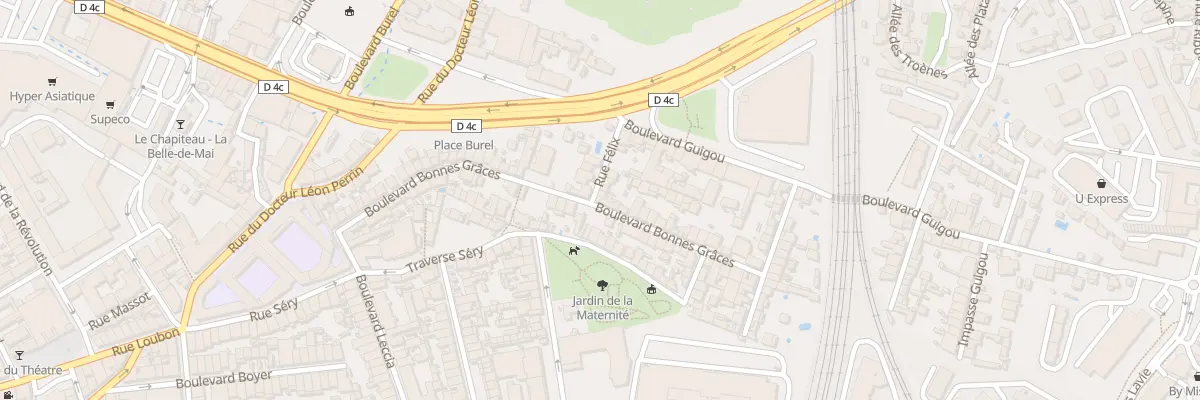 Plan du 57 Bd Bonnes Graces à Marseille 3e Arrondissement