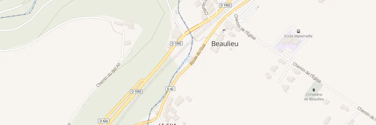 Plan du 92 Rte du Gua à Beaulieu