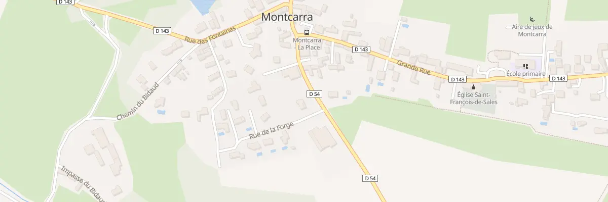 Plan du 160 Rue du Stade à Montcarra