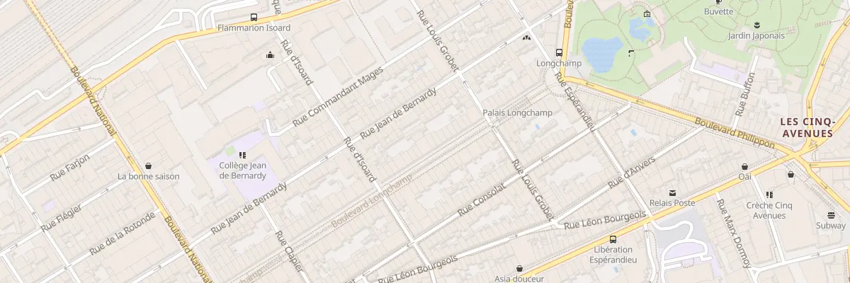 Plan du 99 Bd Longchamp à Marseille 1er Arrondissement
