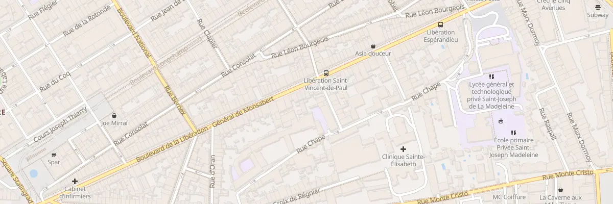 Plan du 94 Bd de la Liberation à Marseille 4e Arrondissement