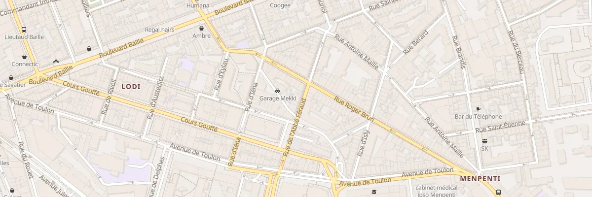 Plan du 13 Rue Abbe Feraud à Marseille 6e Arrondissement