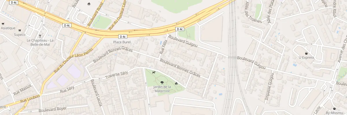 Plan du 61 Bd Bonnes Graces à Marseille 3e Arrondissement