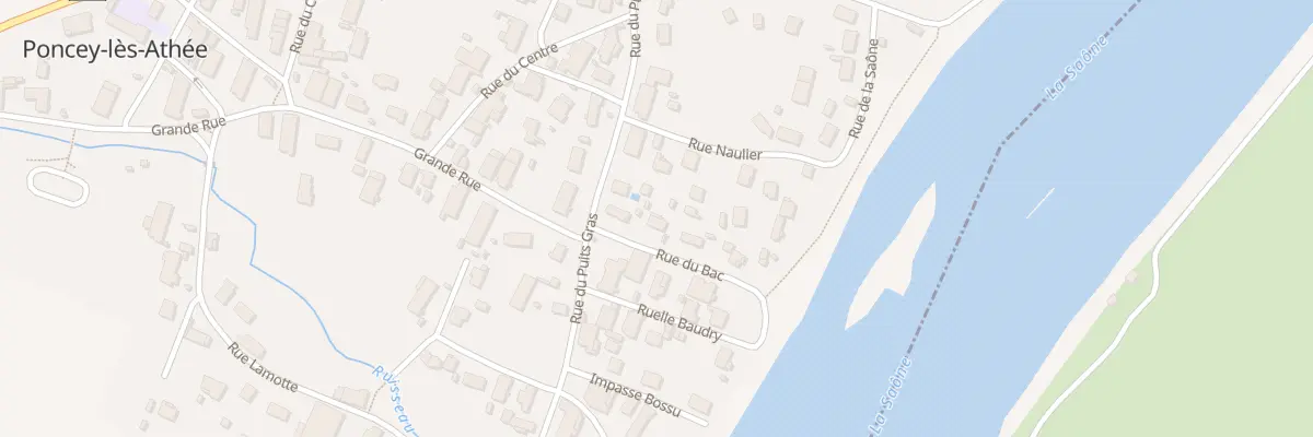 Plan du 1 Rue du Bac à Poncey-lès-Athée