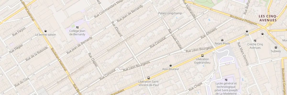 Plan du 105 Rue consolat à Marseille 1er Arrondissement