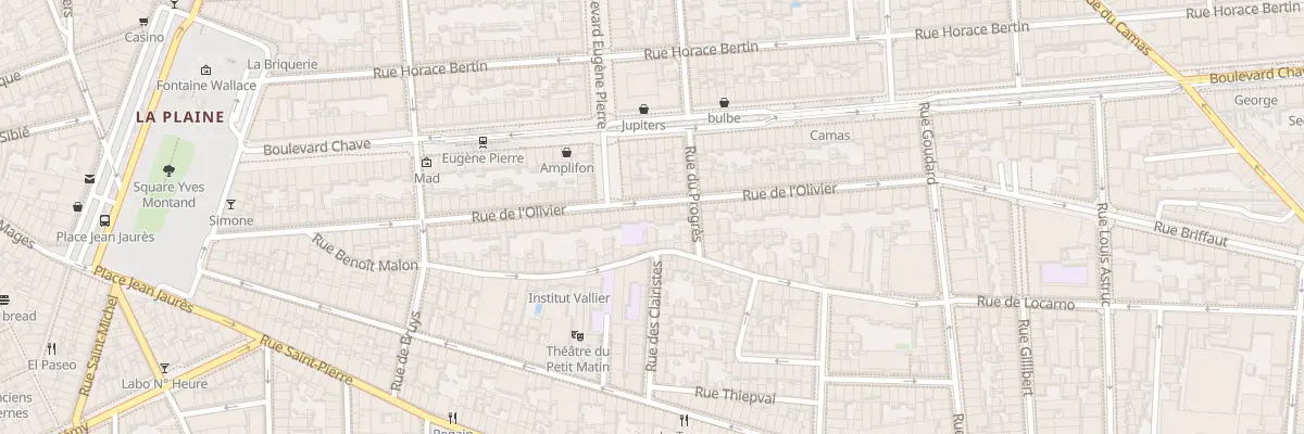 Plan du 92 Rue de l’olivier à Marseille 5e Arrondissement