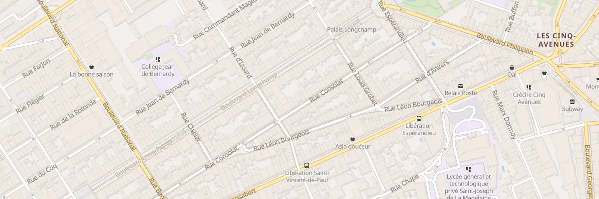 Plan du 107 Rue consolat à Marseille 1er Arrondissement