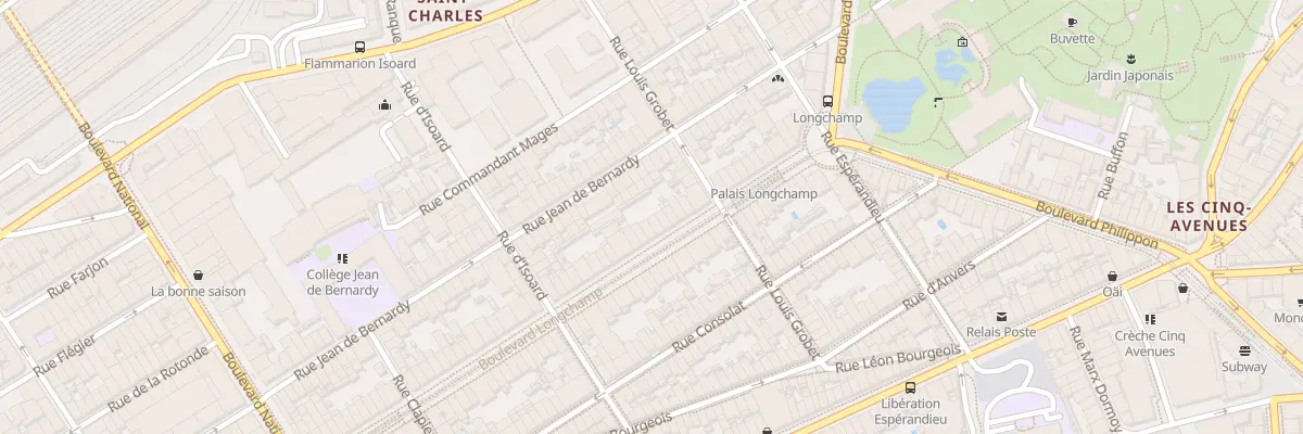 Plan du 109 Bd Longchamp à Marseille 1er Arrondissement