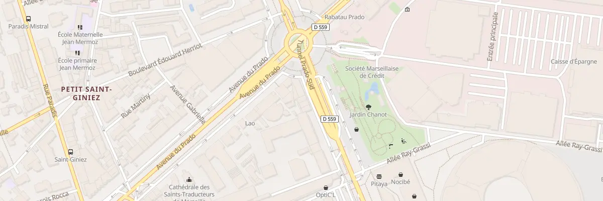 Plan du 6 Bd Michelet à Marseille 8e Arrondissement