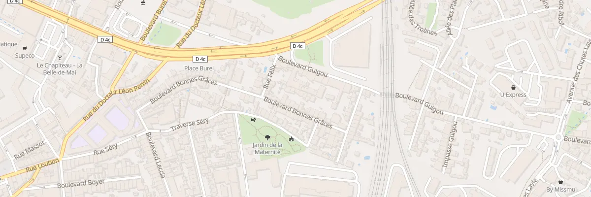 Plan du 65 Bd Bonnes Graces à Marseille 3e Arrondissement